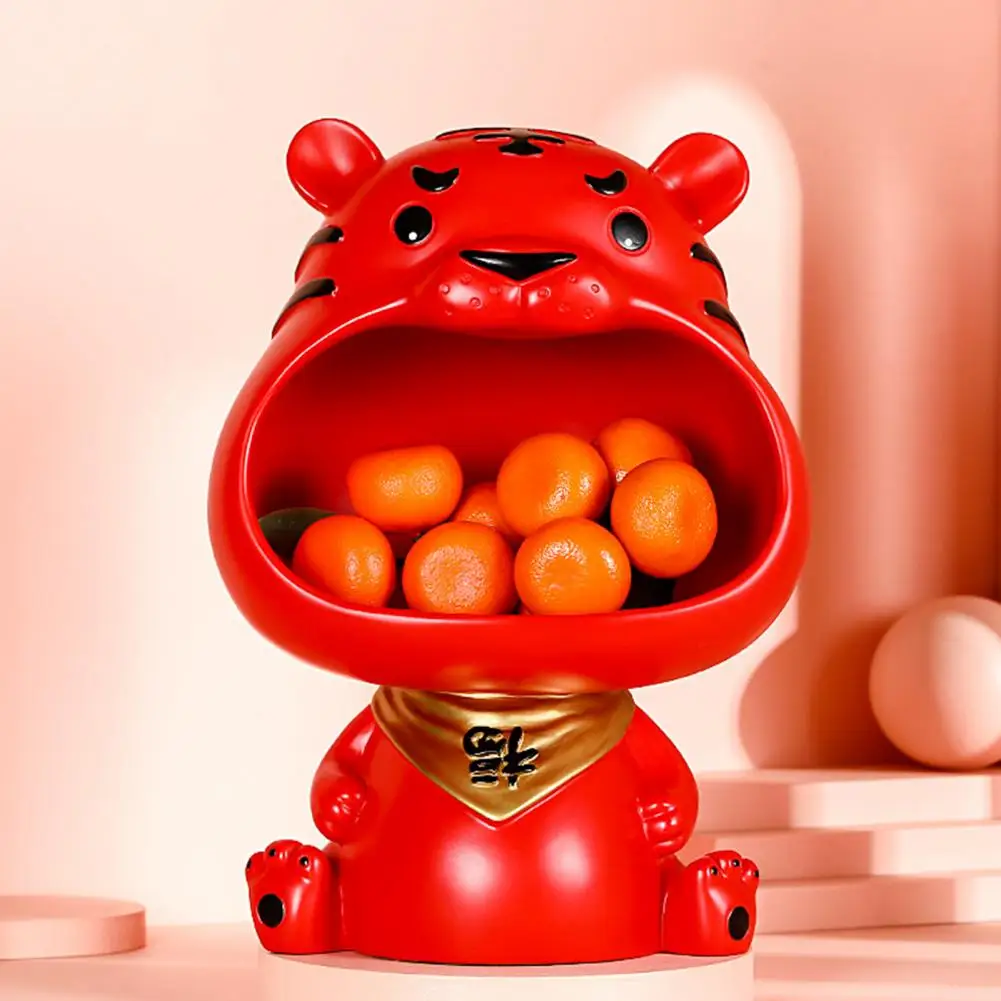 Decorative Tiger Statue Space Saving Resin Handicraft Big Mouth Storage Tray for Home Decoration Box | Дом и сад