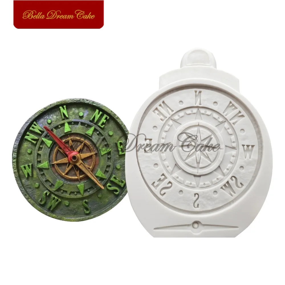 Античный компас силиконовые формы для торта форма шоколада помадки глины мыла