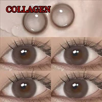 2pcspair 14 20mm magic cosmetic contact lens for eyes color yearly use color eyewear makeup collagen