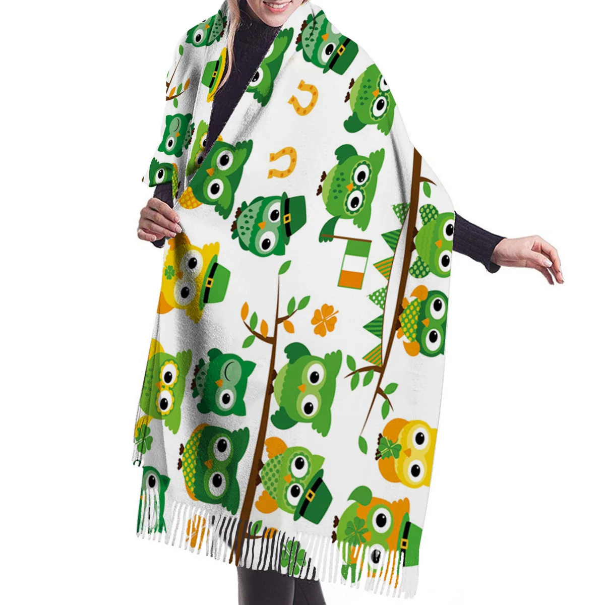 Осенне-зимний кашемировый шарф для взрослых женщин и мужчин мягкий теплый с