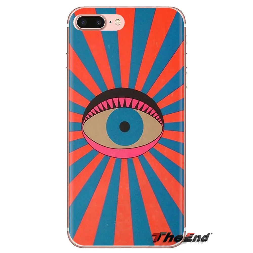 Силиконовый корпус Чехол красочное Рисование граффити глаз для Xiao mi 6 A1 Max x 2 5X 6X Red