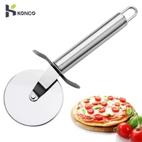 konco round wheels tools stainless cutting knife baking divider steel pizza kitchen tools pizza cutter pasta pastry dough pi