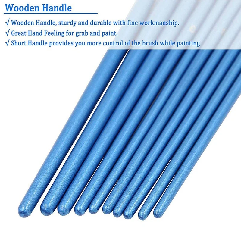 

Paint Brushes Set, 20 Pcs Round Pointed Tip Paintbrushes Hair Artist Acrylic Paint Brushes for Oil Watercolor, Nail Art