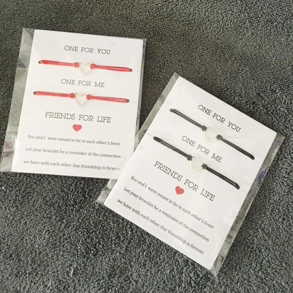 Регулируемый браслет OMY на веревке с подвеской в форме сердца для женщин и мужчин