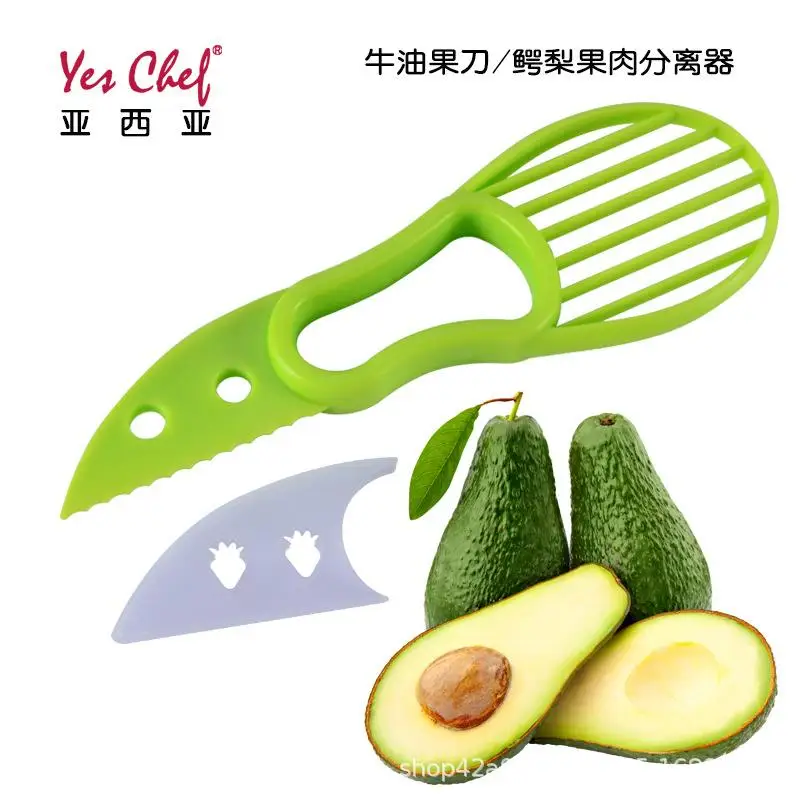 

Avocado Cutter Slicer And Pitter 3 In 1 Tool With Silicon Grip Handle Avocado Pitter Peeler Multifunctional Avocado Knife Split