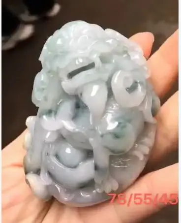 

Natural 7A Myanmar jade Handcarved yellow dragon green jade pendant jade necklace pendants jewelry jade necklaces