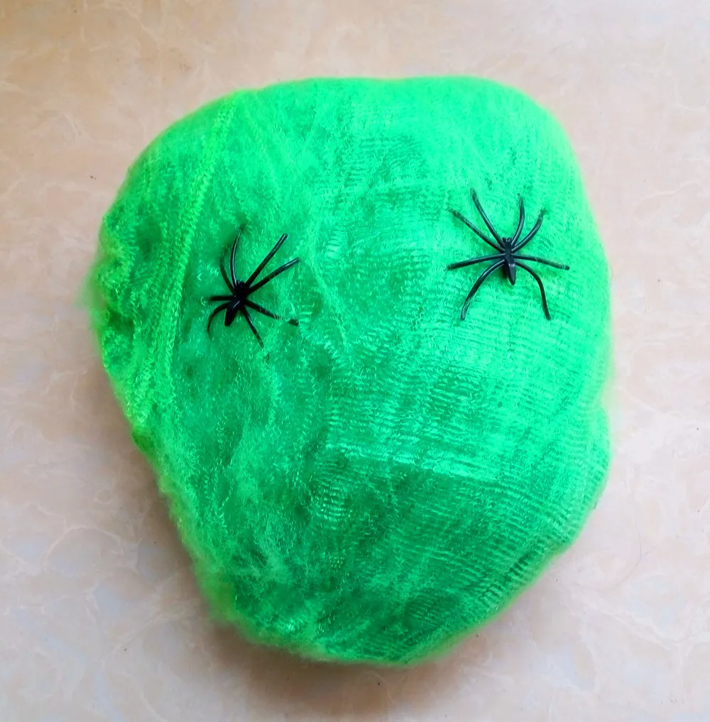 Хэллоуин Страшные вечерние сцены реквизит белая эластичная паутина паук веб