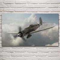 ww2 fighter aviation aircraft airplane fantasy fabric posters on the wall picture home art living room decoration kn135