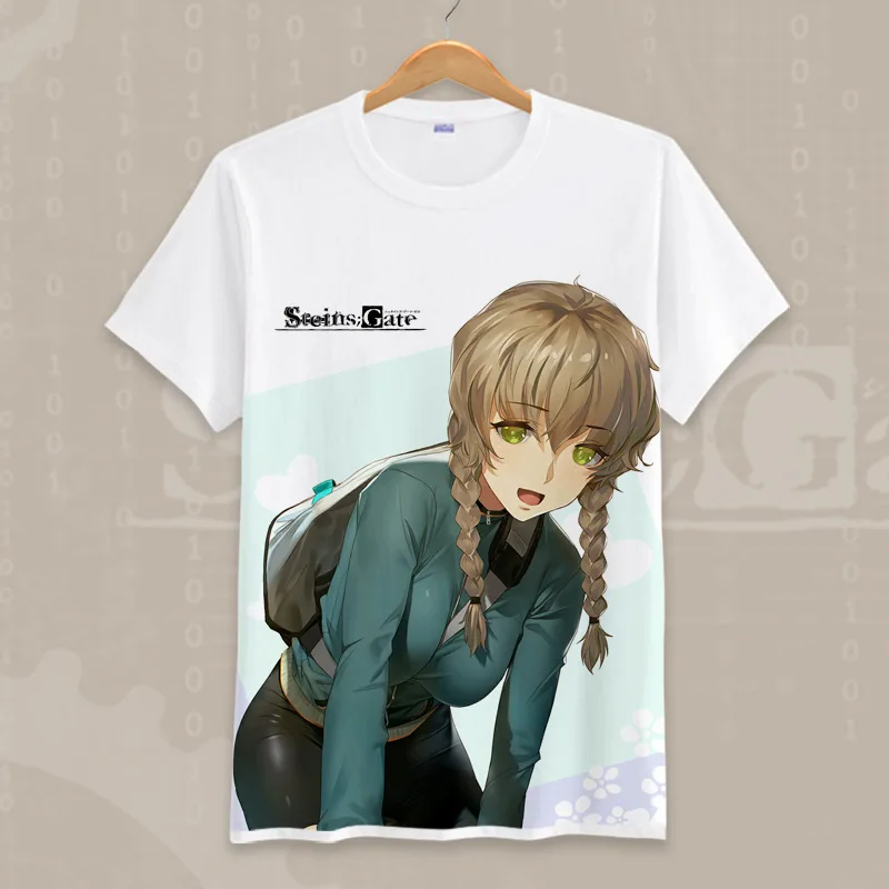 Футболка для косплея из японского аниме ворота стединса мультяшный топ с