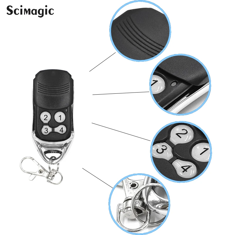 

4 Buttons Sommer 4020 4026 Replacement Remote Control Sommer Gate Control Garage Command 868.35MHz Rolling Code Transmitter