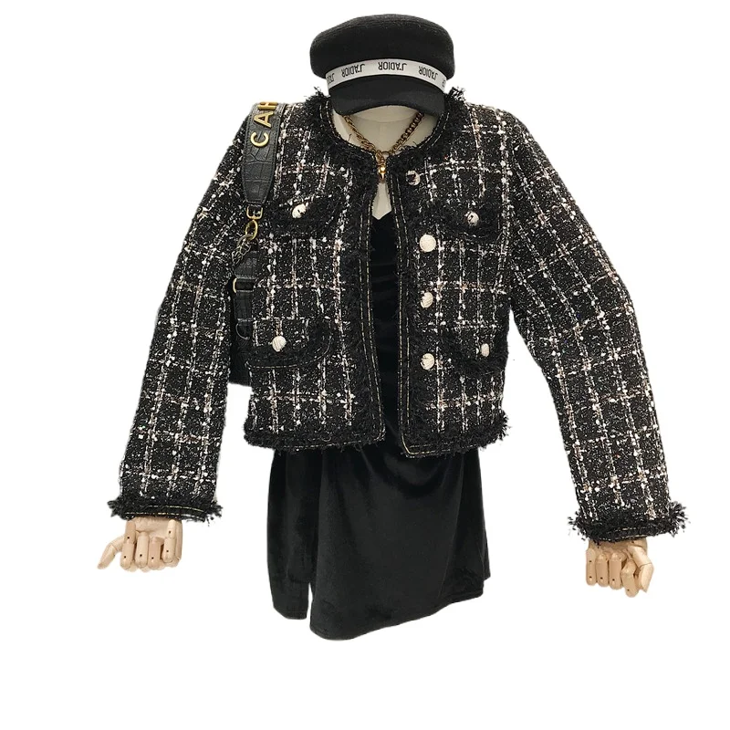

High-quality Temperament Ladies style tweed women short Jacket Women 2021 autumn elegant jacket Female Fashion Jacket Woman Top