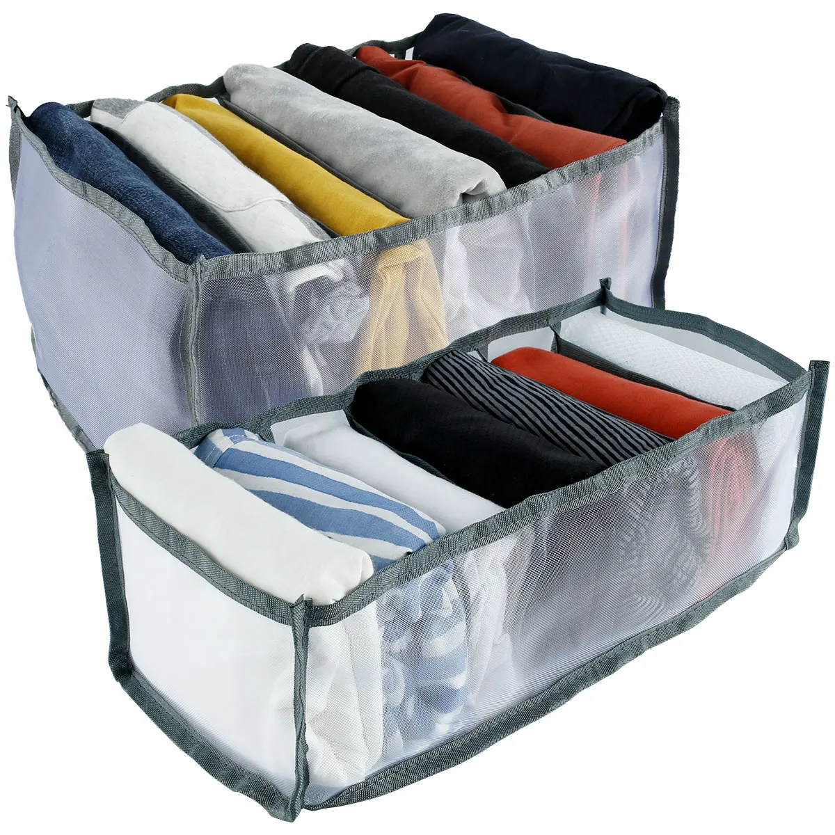

New Bra Storage Boxes Underwear Clothes Organizer Drawer Nylon Divider Closet Storage For Folding Ties Socks Shorts Organiser