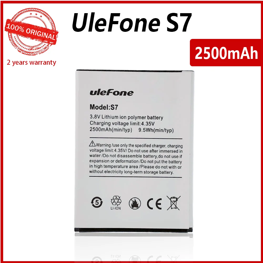 Новый 100% оригинал 2500 мАч телефон батарея для Ulefone S7/S7 Pro Мобильный батареи Bateria в