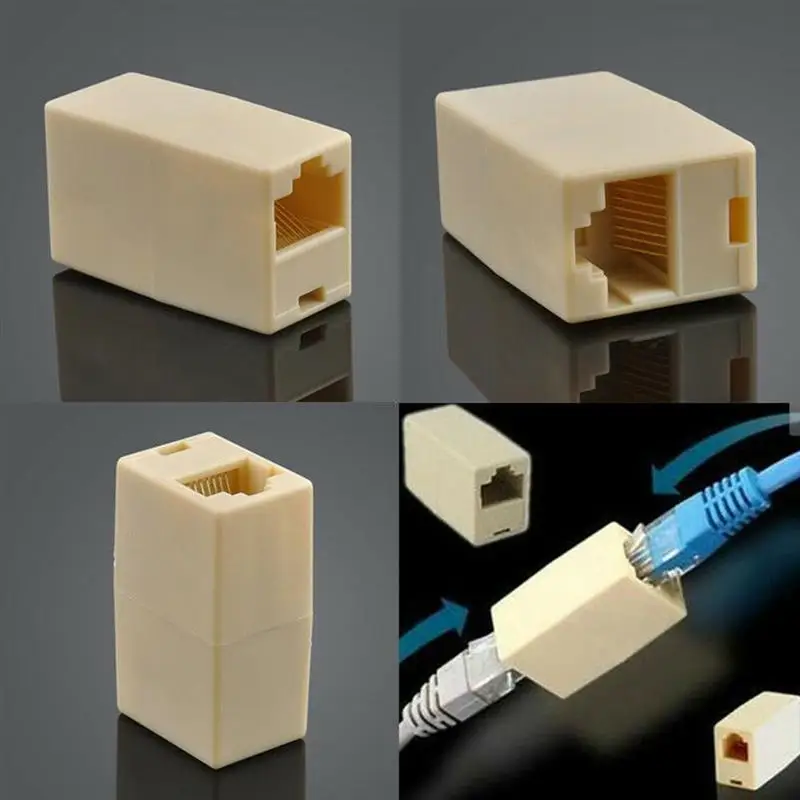 10 pz/лот Ethernet Lan через кабель Joiner 8 RJ45 двусторонний соединитель Netwoerk компьютерный Sp