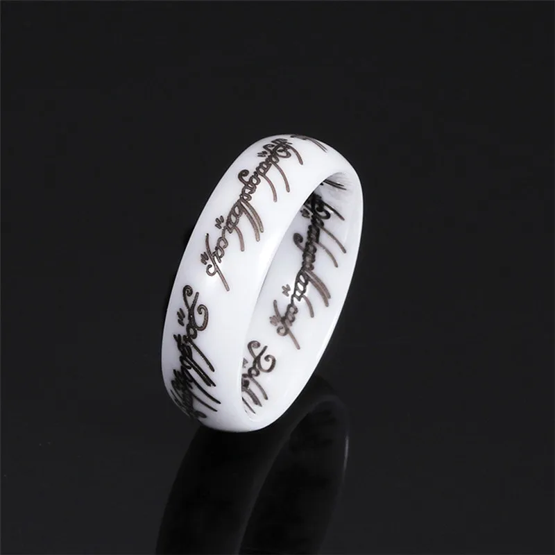 Новое поступление Классическое белое керамическое кольцо обручальное Модные