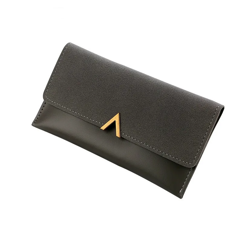 

2020 New Leather Women Wallets Fashion Three Fold Design Women's Long Purse Patchwork Female Clutch Wallet Card Holder