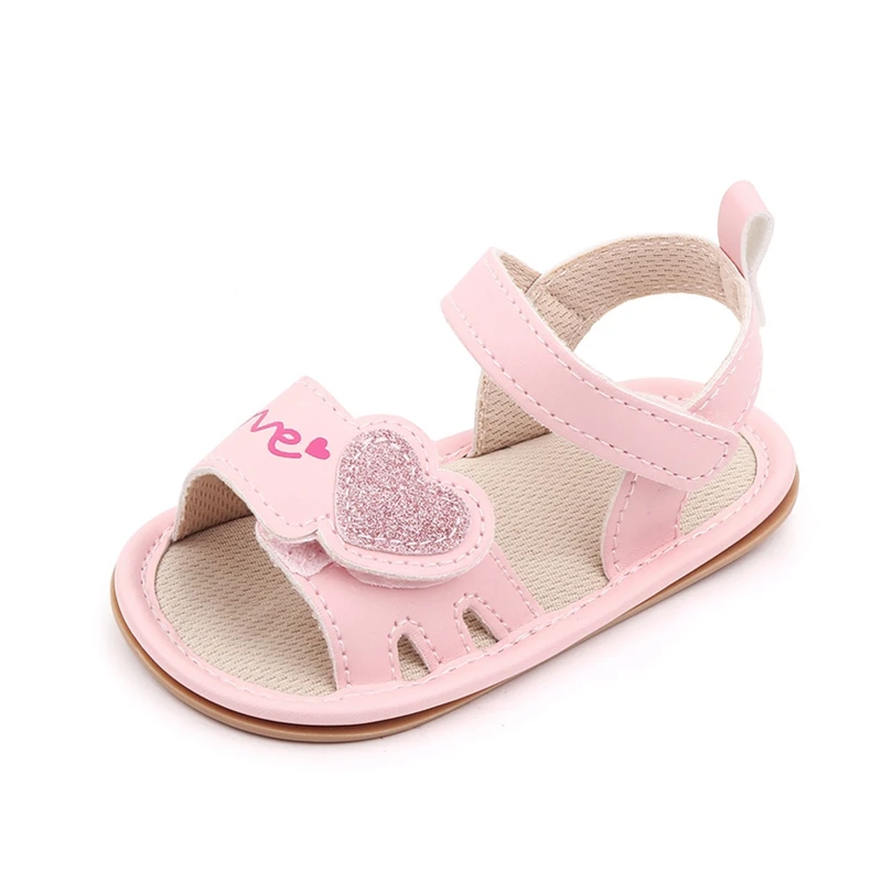 

Summer Children Baby Kids Girls Shoes Letter Print Sandals Infant Rubber Soft Sole Anti-slip Breathable Toddler Shoes 0-18M