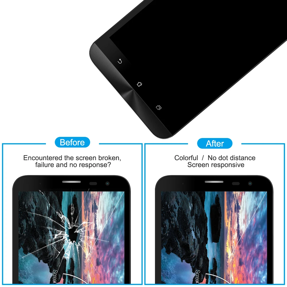 ЖК дисплей для Asus ZenFone 2 Laser ZE601KL 601KL Z011D панель дигитайзер сенсорный экран Запасные