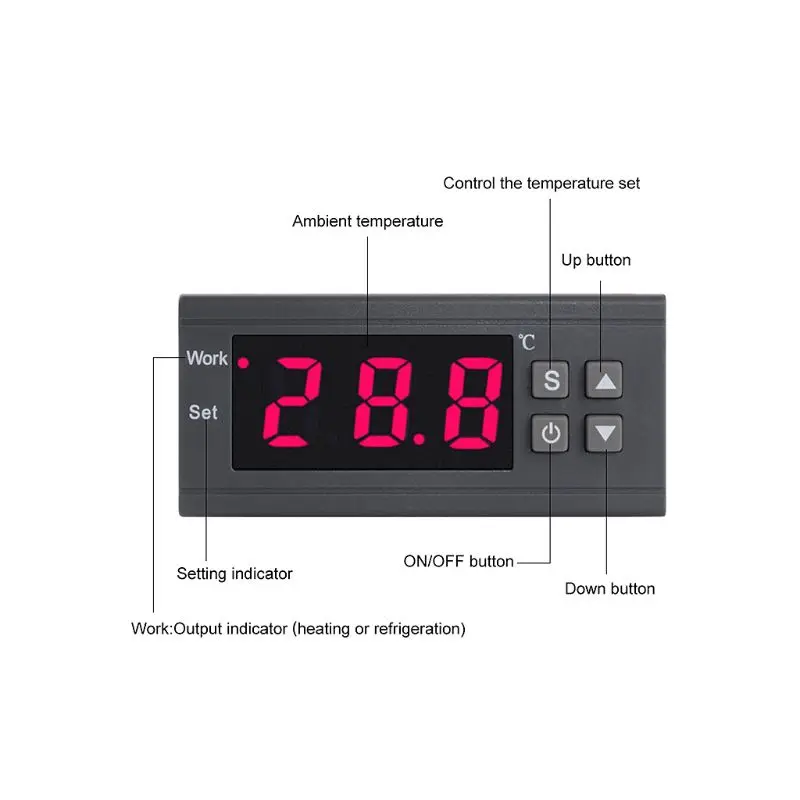 MH1210W AC 90-250 В цифровой термометр терморегулятор регулятор температуры Термостат