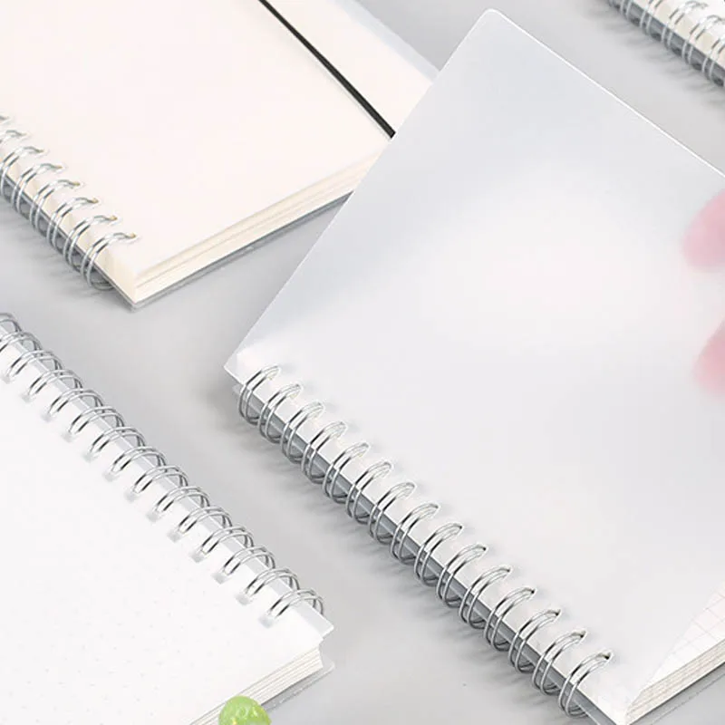 Прозрачный блокнот на спирали дневник с прозрачной сеткой в горошек из