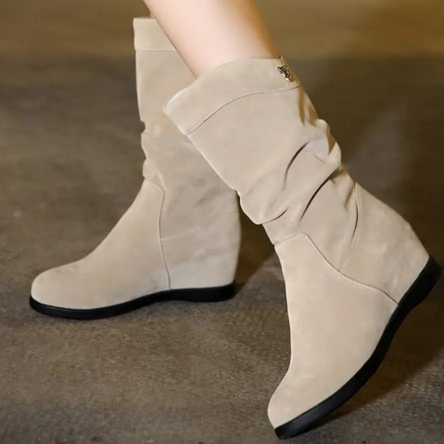 Женские ботинки на платформе Бежевые плоской подошве размеры 34 41 для зимы