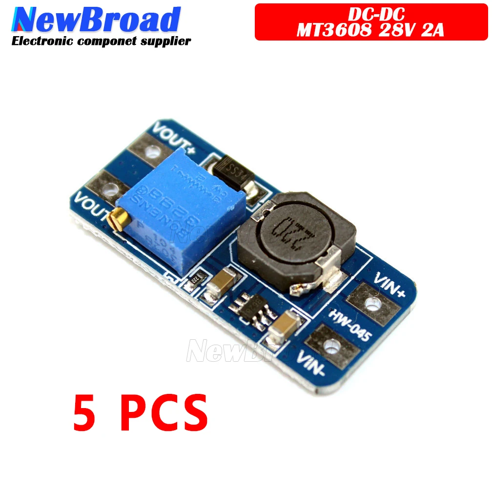 5 шт. повышающая плата для arduino максимальный выход 28 в 2 А | Электронные компоненты