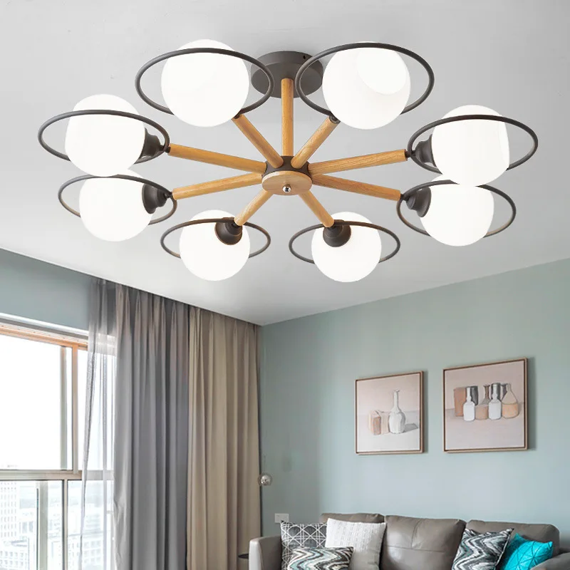 

japan hanging ceiling lamps deco maison wood restaurant LED pendant lights lustre pendente