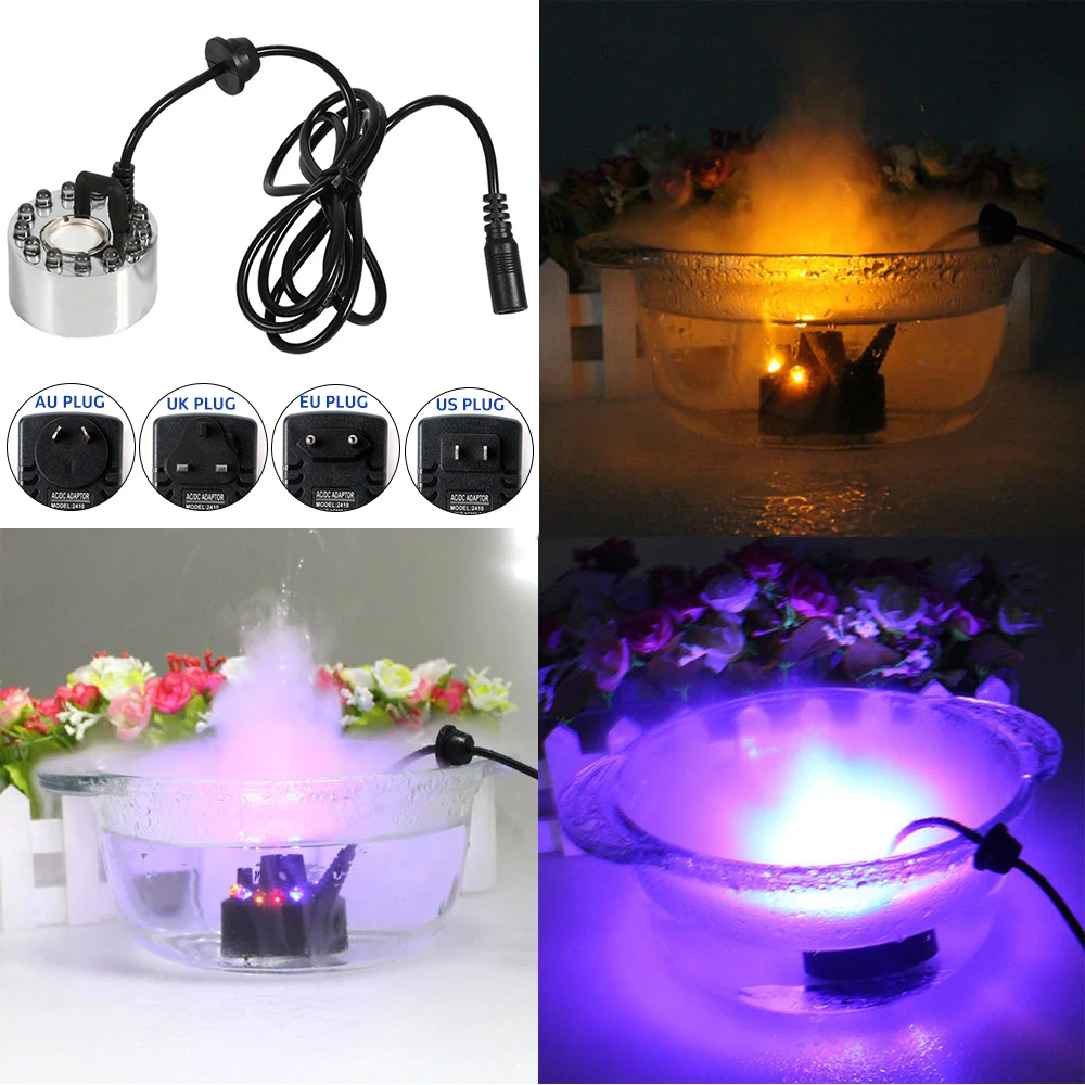 

Aquarium Mist Maker LED Aquarium Sprayer Fogger Atomizer Pool Water Fountain Pond Atomizer Aquarium Fish Tank Decoration D30