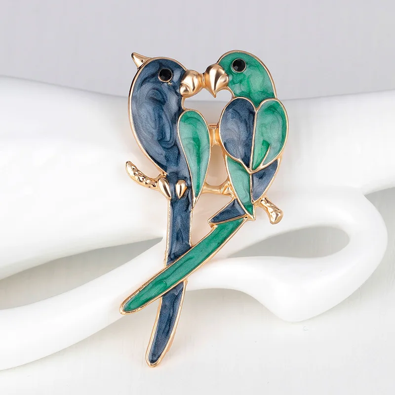 Женская Брошь-попугай из сплава в стиле ретро | Украшения и аксессуары