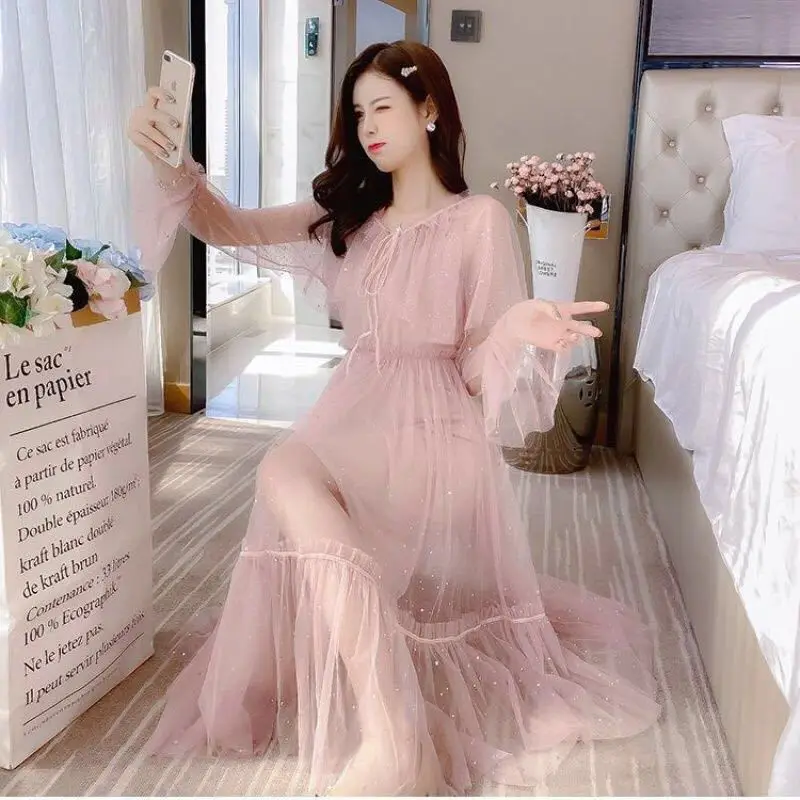 

Fashion Dress Women 2020 Spring Autumn New Causal V Neck Ladies Dresses Elegant Slim Solid Long Sleeve Vestidos Mujer E122