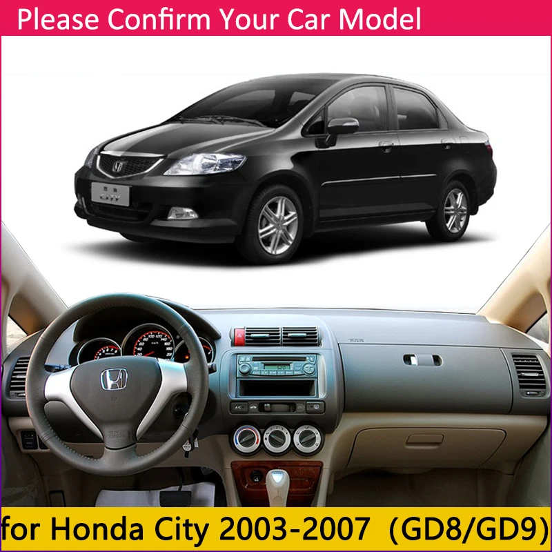 Для Honda City 2003 ~ 2007 Противоскользящий коврик на приборную панель солнцезащитный