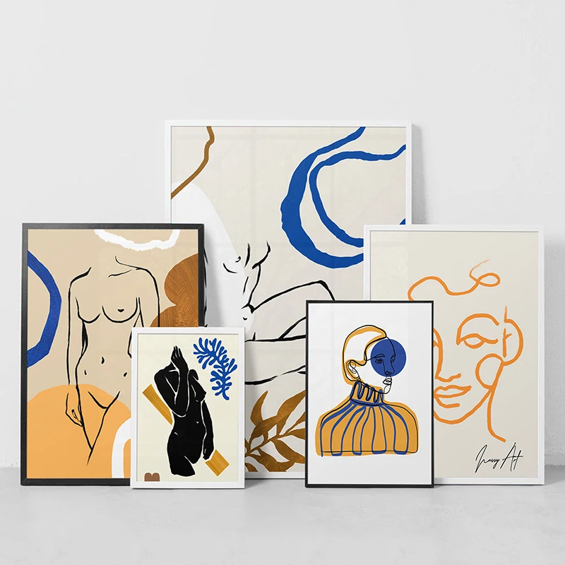 

Nordic Line Drawing Abstract Figure Body Poster For Living Room Bedroom Print Wall Art Picture Modern Home Decor Canvas Painting