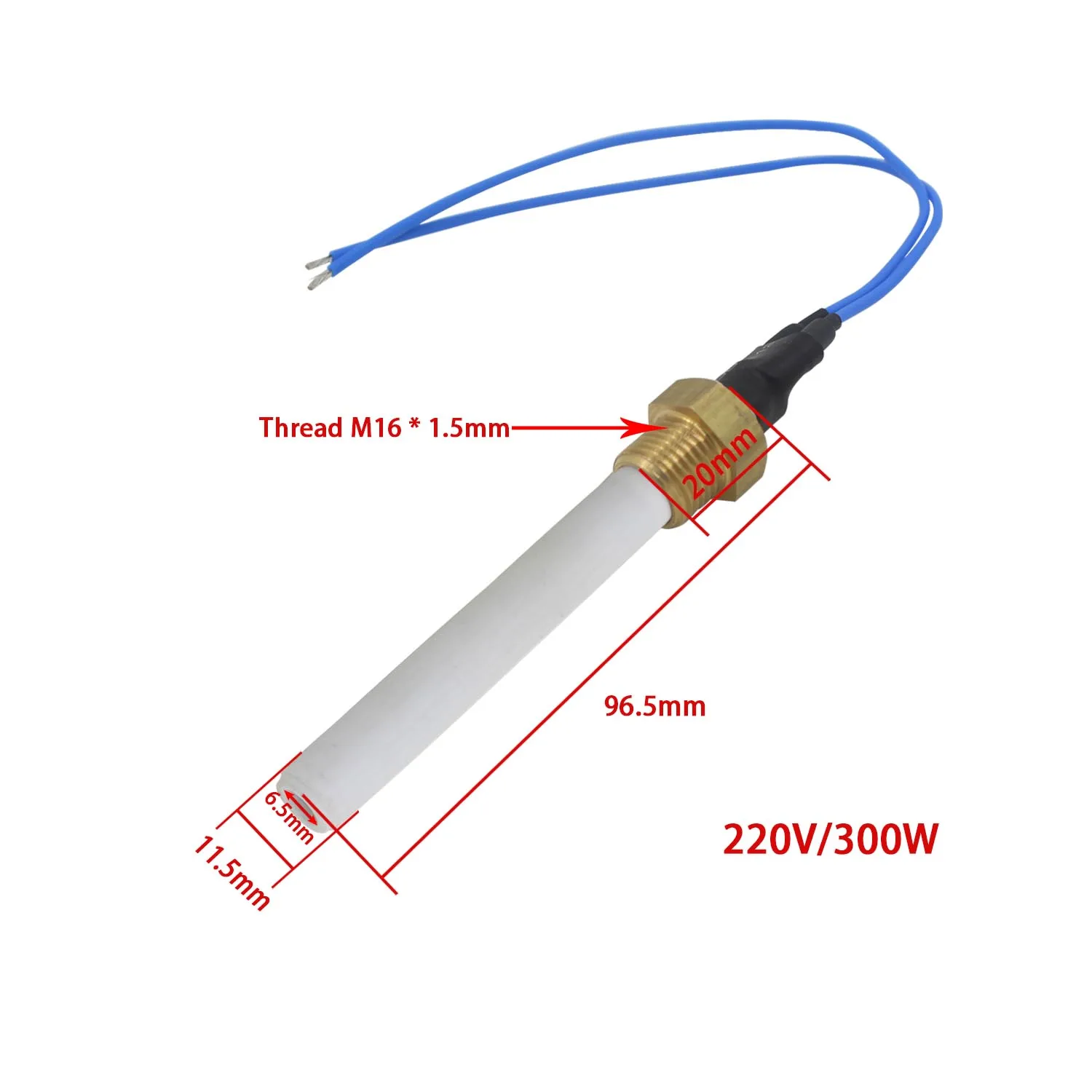 220V 300W M16X1.5 керамический зажигатель нагреватель Tubespark Заглушка для пеллетного