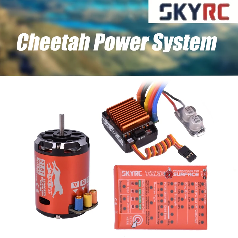 SkyRC Гепард 21 5 T 1600KV/бесщеточный двигатель + 1/10 60A сенсорный ESC программная карта