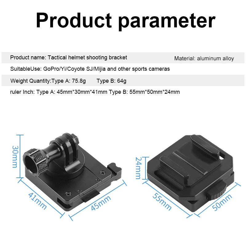 Алюминиевый сплав Quick Release Plate Base креплений для GoPro Hero Action кронштейн камеры с