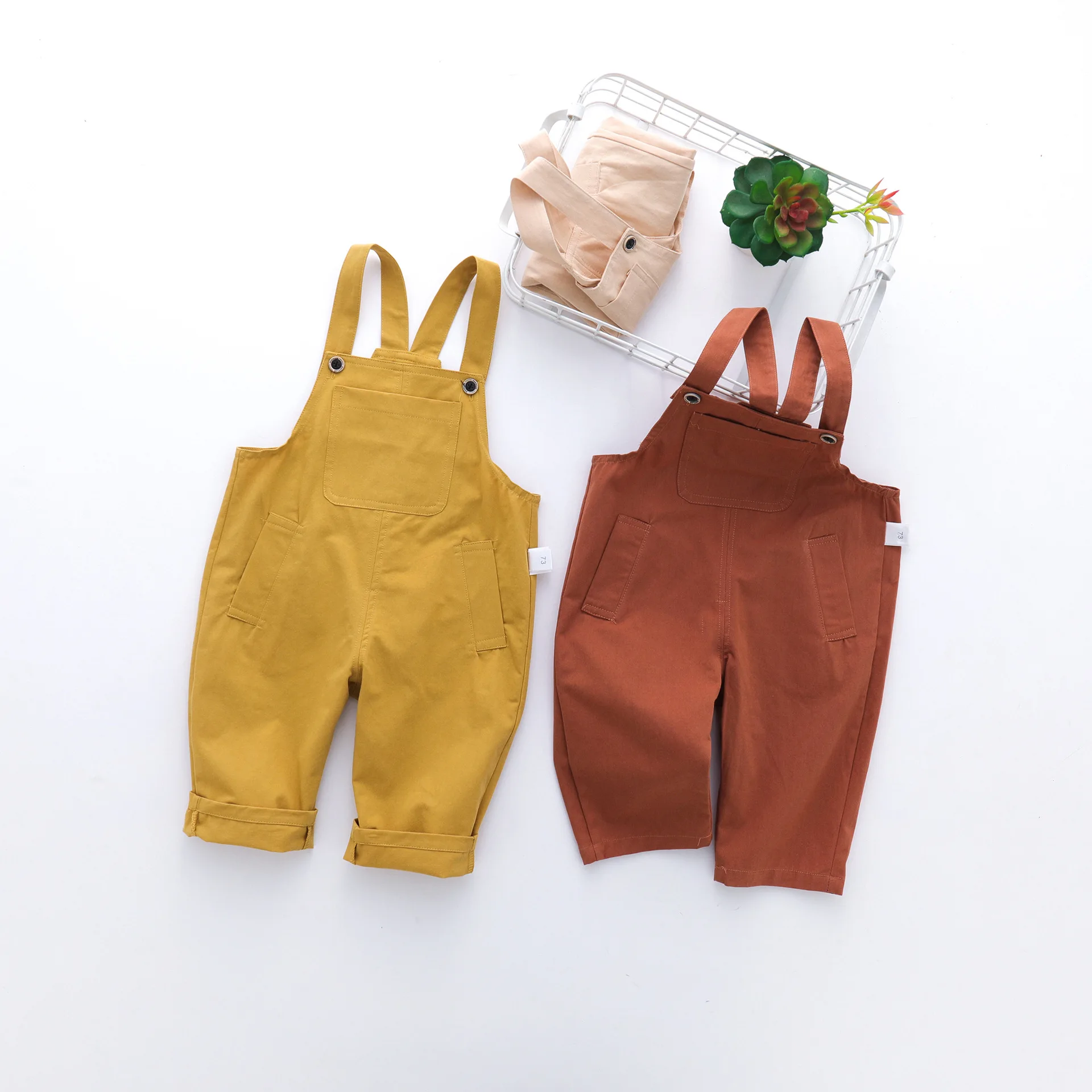 Baby Girls Jumpsuit Korean Twill Fabrics Wide Leg Braces Baby Overalls Kids Long Casual Pants Spring 1-4 Years Baby Clothes