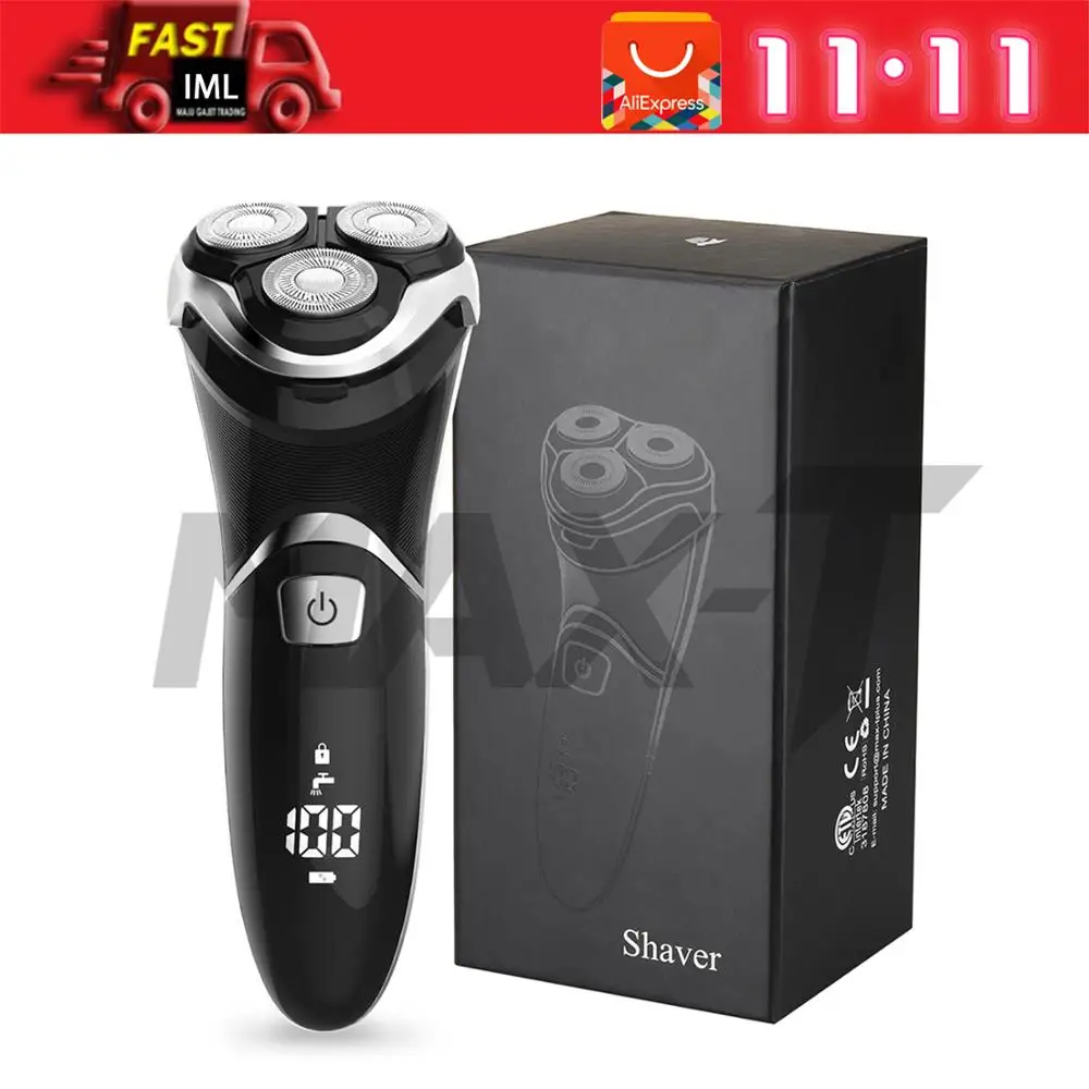 MAX-T RMS8101 электробритва уход за лицом моющийся USB кабель перезаряжаемый тройное лезвие 3D бритвы Электрический станок для бритья бороды