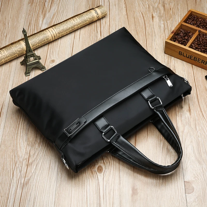 New Fashion Men Briefcase Casual Handbag Male Shoulder Bag Cross Body Bag Oxford Water-proof Laptop Bag Travel Bag, Black&Blue