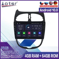 android radio tape recorder video car multimedia player stereo for peugeot 206 2000 2001 2016 head unit carplay gps navigation