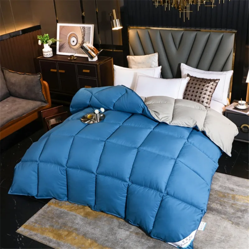 

100% Goose Down Quilt Duvet Thick super warm Winter autumn Comforter luxury velvet blanket quality goose down duvet