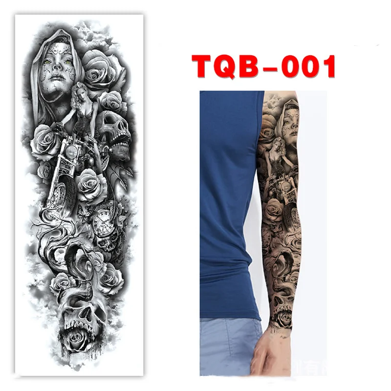 

Waterproof Temporary Tattoo Sticker Tribal Totem Band Fake Water Transfer Tatto Personality Tatoo Arm Foot Tato for Women Men