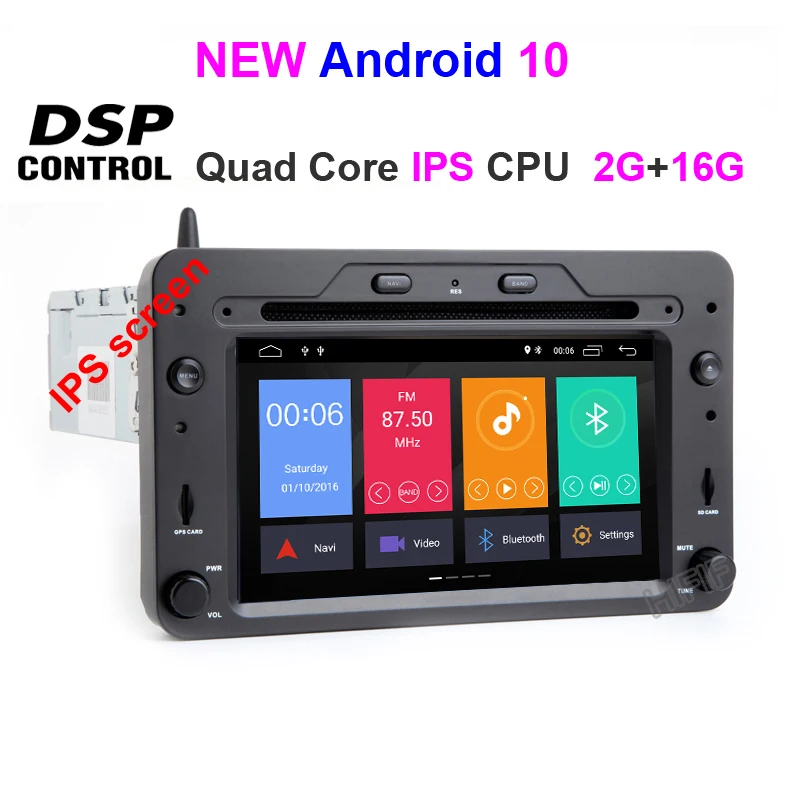 Quad Core 2G 16G DSP 2 din Android 10 gps навигация Авторадио для Alfa Romeo 159 автомобиль Brera spider Sportwagon 2006 автомобильный dvd-плеер головное устройство Wifi Аудио - Цвет: Quad Core 2G 16G DSP
