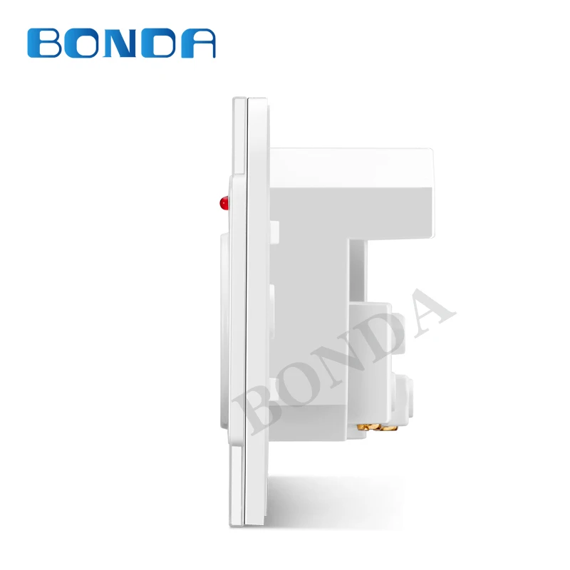 Электрическая розетка BONDA EUwall с usb разъемом Стеклянная Двойная настенная 16 А 2100