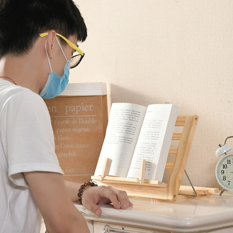 

Подставка для книг для приготовления пищи, регулируемая подставка для книг для чтения и рецептов с бумажными зажимами для страниц