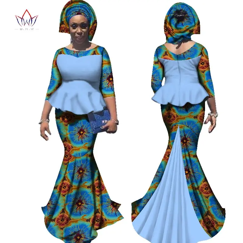 

Осень 2019, комплекты с Африканской юбкой для женщин, базин, элегантная африканская одежда, Дашики, традиционная африканская одежда с цветами ...