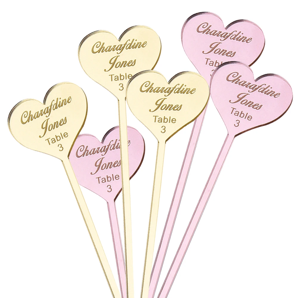 12 шт. персонализированные Выгравированные штрихи для напитков палочки мордочки