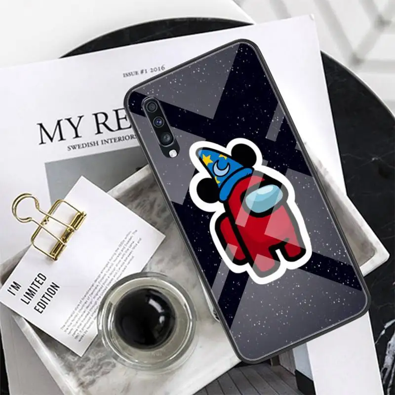 

Among US Game For Men Glass Phone Case Coque Fundas For Xiaomi Redmi Note 7 5 4 6 6A Mi 8SE 8 6 Lite Mix 2 2s Note 3 Cover