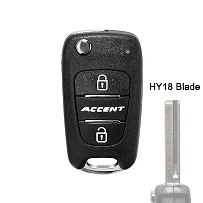 AC-with HY18 Blade OkeyTech 3 кнопки флип складной дистанционный Автомобильный ключ оболочки пустой для Kia Rio 3 Picanto Ceed Cerato Sportage K2 K3 K5 для hyundai I30 - Цвет: AC-with HY18 Blade