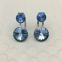 ms betti 2021 trendy design double round rivoli stones drop earring crystals from austria for women party wedding jewelry gifts