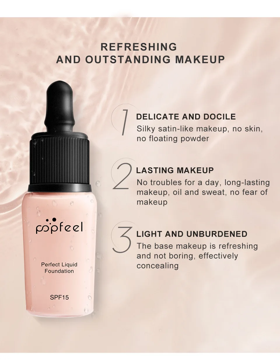 Жидкий тональный крем для осветления цвета лица удаляет черный глаз увлажняет